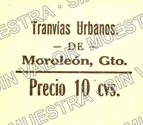 10 centavos, Tranvías Urbanos (M1795), M1795 10c Tranvías Urbanos, anverso
