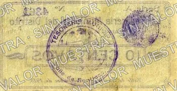 10 centavos, Valle de Santiago (M1747), M1747 10c Valle de Santiago, reverso