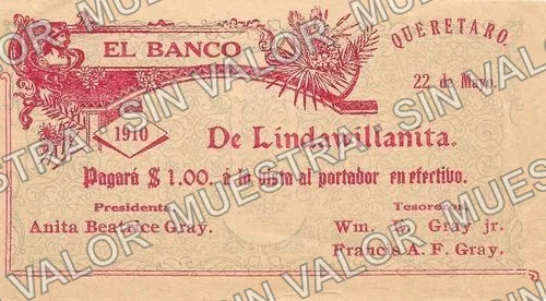 10 pesos, .5 25c Banco del Centenario (M379), anverso (M379.8 $1 Banco de Lindawillanita)
