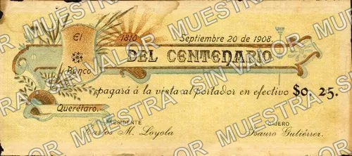 10 pesos, .5 25c Banco del Centenario (M379), anverso
