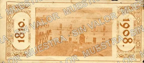 10 pesos, .5 25c Banco del Centenario (M379), reverso