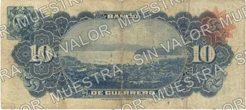 10 pesos, Banco de Guerrero (M362), reverso