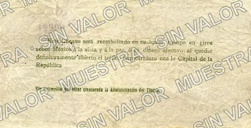 10 pesos, Banco de la Laguna (M1013), reverso