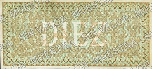 10 pesos, Banco de Londres, México y Sud América (M244), M244 $10 Banco de Londres, México y Sud América, reverso