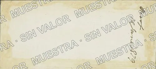 10 pesos, Banco de Londres y Sud América proof (M248), M248p $10 Banco de Londres y Sud América proof, reverso