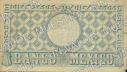 10 pesos, Banco de México (M20), reverso