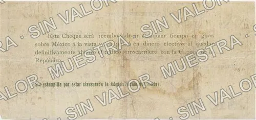 10 pesos, Deutsch-Südamerikanische Bank (M1062), M1062a $10 Deutsch-Südamerikanische Bank, reverso