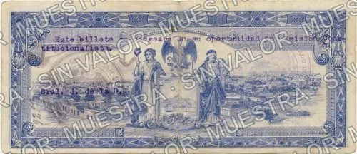 10 pesos, Estado de Sinaloa (M3785), anverso (M3785c $10 Estado de Sinaloa)