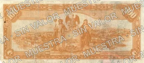 10 pesos, Estado de Sinaloa (M3788), M3788 $10 Estado de Sinaloa, reverso