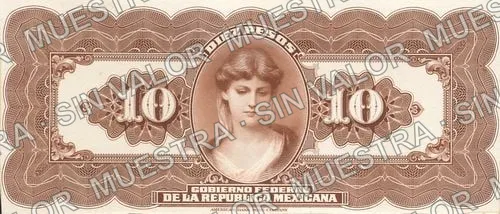 10 pesos, Gobierno Federal (M1270), reverso