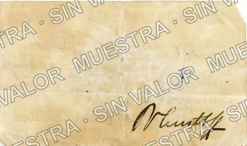 10 pesos, Guillermo Purcell y Cía. Sucs (M1164), M1164 $10 Guillermo Purcell y Cía. Sucs., reverso