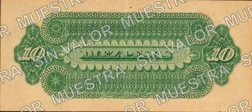 10 pesos, Hernández Escudero (M786), reverso