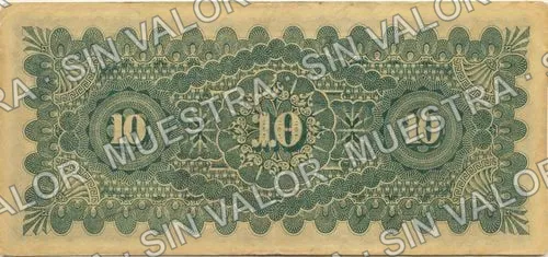 10 pesos, L. Gutiérrez (M772), reverso