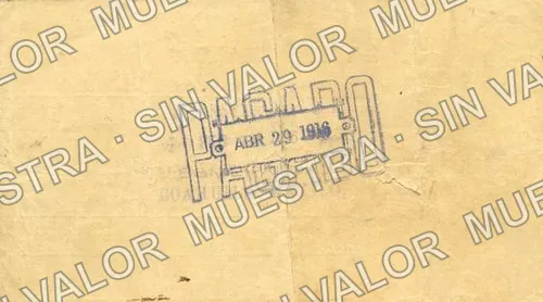 10 pesos, "La Esmeralda" (M1105), reverso