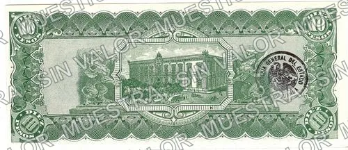 10 pesos (M924), reverso