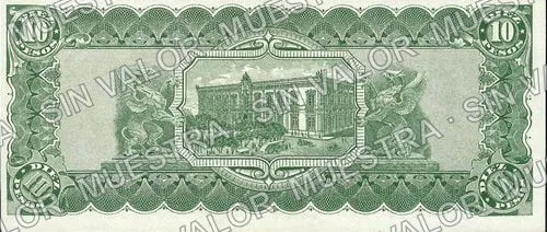 10 pesos (M924), reverso (M924c $10)