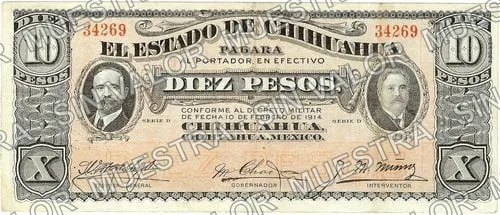 10 pesos (M924), anverso (M924d $10)