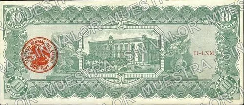 10 pesos (M924), anverso (M924e1 $10)