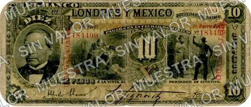 10 pesos, uncat $10 stamped 'Villahermosa' (M272), M272i $10 overprinted 'GUADALAJARA', anverso