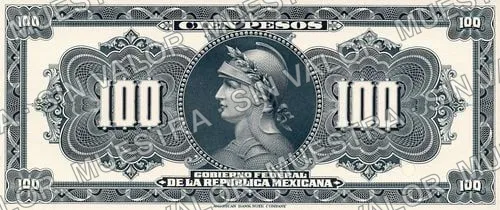 100 pesos, Gobierno Federal (M1273), M1273a $100 Gobierno Federal, reverso