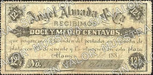 12½c Angel Almada & Ca (M750), M750 12½c Angel Almada & Ca, anverso