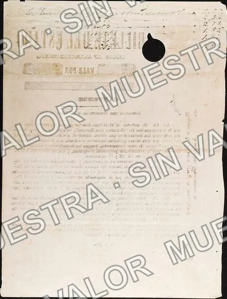 15 pesos, Billete del Estado (M34), M34 $15 Billete del Estado, reverso