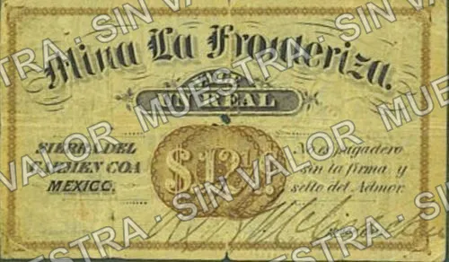 1r/12½c Mina La Fronteriza (M681), anverso (M681 1r/12½c Mina La Fronteriza)