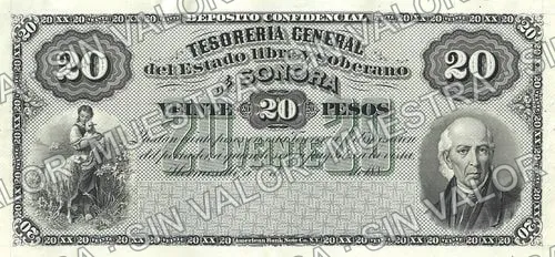 .2 $1 Tesorería General (M759), anverso (M759.5 $20 Tesorería General)