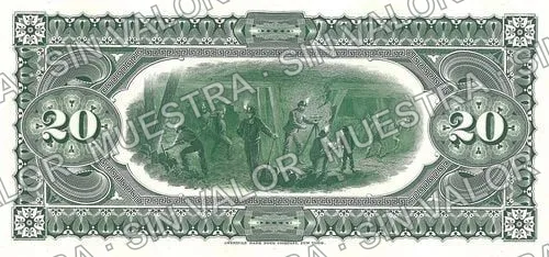 .2 $1 Tesorería General (M759), reverso (M759.5 $20 Tesorería General)