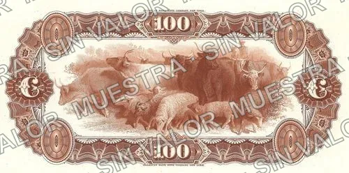 .2 $1 Tesorería General (M759), reverso (M759.7 $100 Tesorería General)