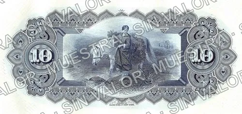 .2 $1 Tesorería General (M759), reverso (M759.4 $10 Tesorería General)