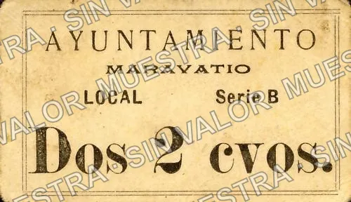 2 centavos, Ayuntamiento (M2915), M2915c 2c Ayuntamiento, anverso