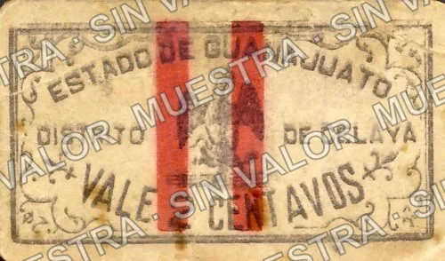 2 centavos, Celaya (M1605), M1605 2c Celaya, reverso
