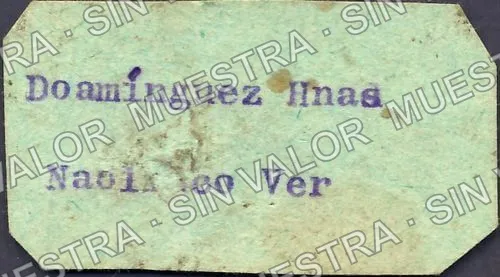 2 centavos, Domínguez Hermanas (M4054), anverso