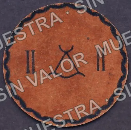 2 centavos, Hda. de San Antonio (M1230), reverso