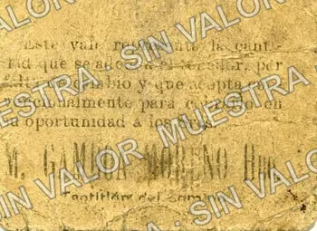 2 centavos, “La Teotiteca” y “La Aurora” (M3487), reverso