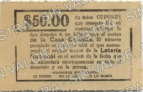 2 pesos, La Casa Gratuita (M1392), M1392 $2 La Casa Gratuita, reverso