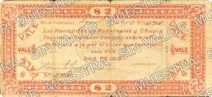 2 pesos (M4389), reverso