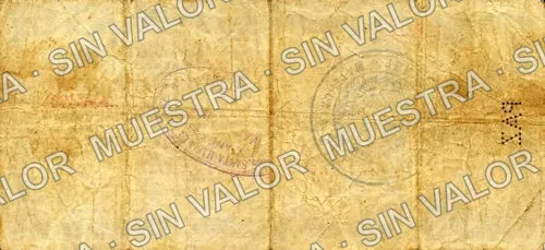 2 pesos, Santa María de la Paz (M3677), M3677 $2 Santa María de la Paz, reverso