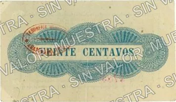 20 centavos, Acámbaro (M1583), M1583 20c Acámbaro, reverso