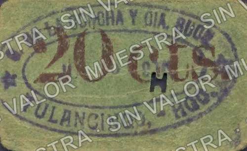 20 centavos, Al Bazar Universal (M2199), M2199 20c Al Bazar Universal, reverso