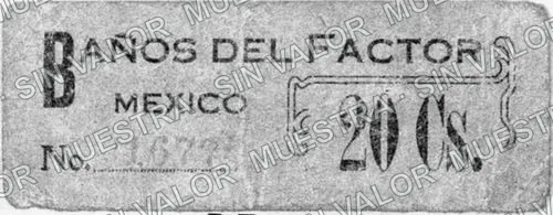 20 centavos, Baños del Factor (M1286), anverso