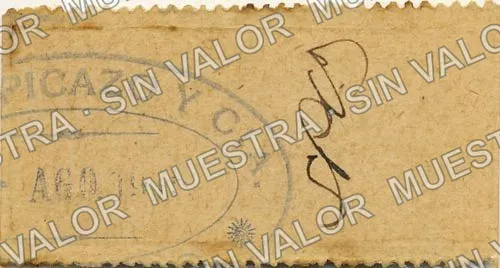 20 centavos, Billares Gillow (M1293), reverso