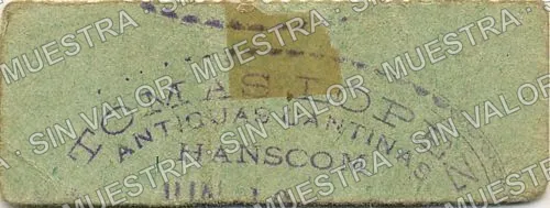 20 centavos, Cantina Lobby (M1309), reverso