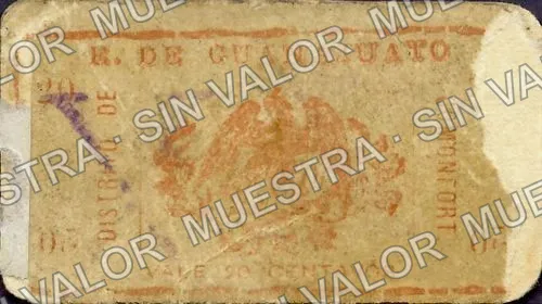 20 centavos, Comonfort (M1626), reverso