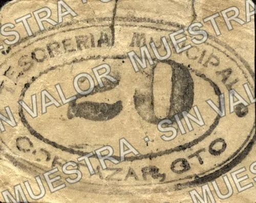 20 centavos, Cortazar (M1640), anverso