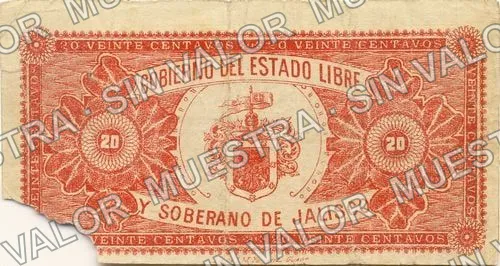 20 centavos, Dirección Gral de Rentas (M2325), reverso