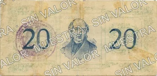 20 centavos, Distrito de Morelos (M3941), reverso
