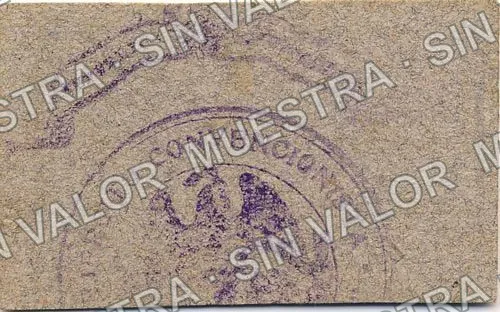 20 centavos, Ejército Convencionista (M2231), M2231b 20c Ejército Convencionista, reverso