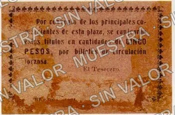 20 centavos, El Comercio de Nochixtlán (M3436), reverso